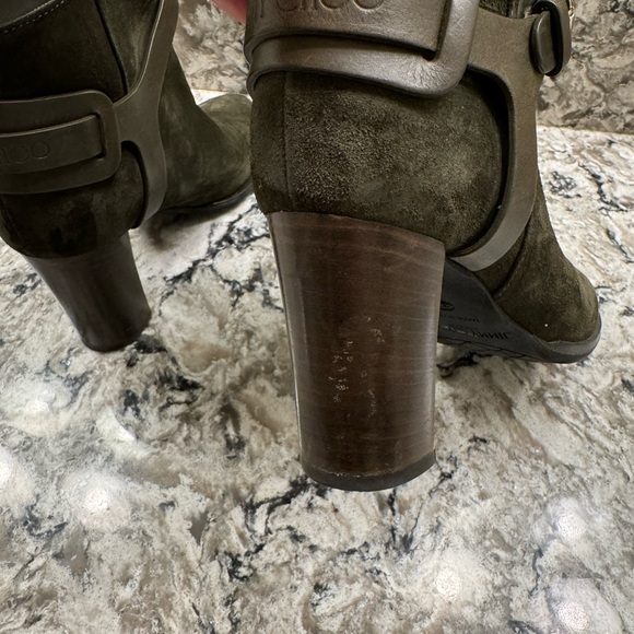 Jimmy Choo Olive Green Suede Ankle Boots size 37 - Picture 5 of 8